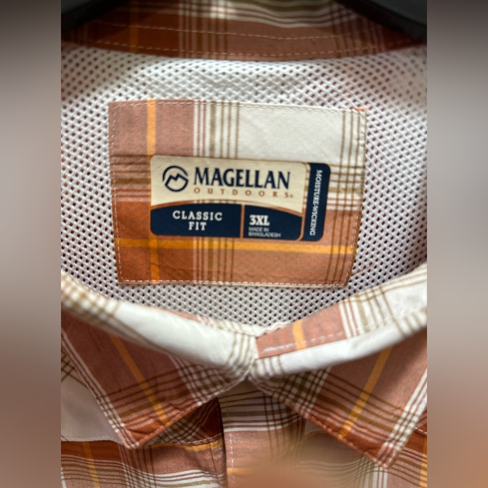 Magellan outdoors classic for moisture wicking plaid shirt w/ novelty snaps 3XL - Picture 6 of 15